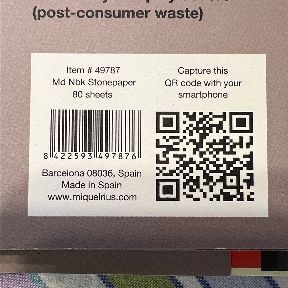 Stone Paper Notebook - Geometric Design - Picture 5 of 6